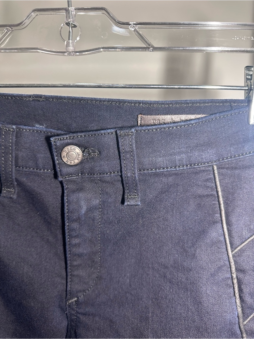 RAG & BONE Dark Midnight Blue Skinny Slim Jeans Womens Size 29 Leather Detail - Picture 2 of 11